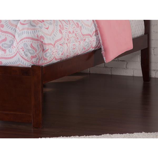 AFI Furnishings Concord Bed with Footboard and Two Drawers - Walnut