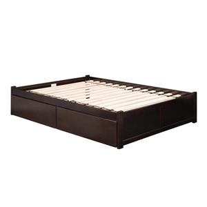 AFI Furnishings Concord Full Bed with Footboard and Two Drawers - Espresso