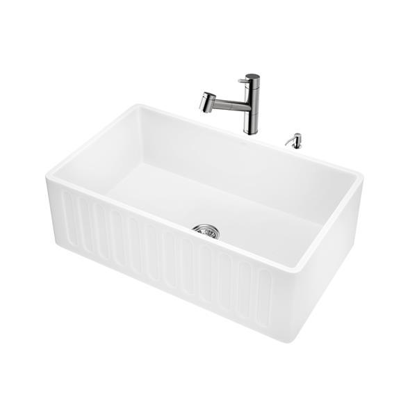 VIGO® Kitchen Sink with Faucet and Strainer - 30"