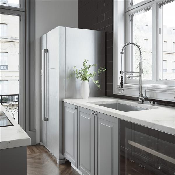 VIGO® Kitchen Sink with Faucet, Grid, Strainer - 30"