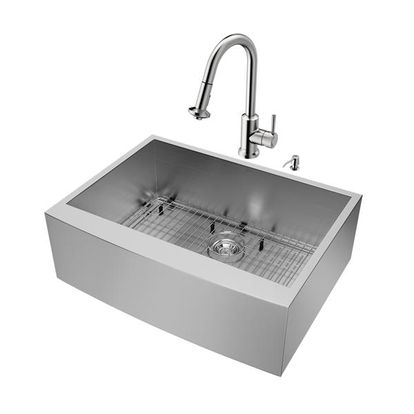 VIGO Kitchen Sink With Faucet Grid Strainer 30 VG15242 RONA   330674462 AlternateImage4 L 