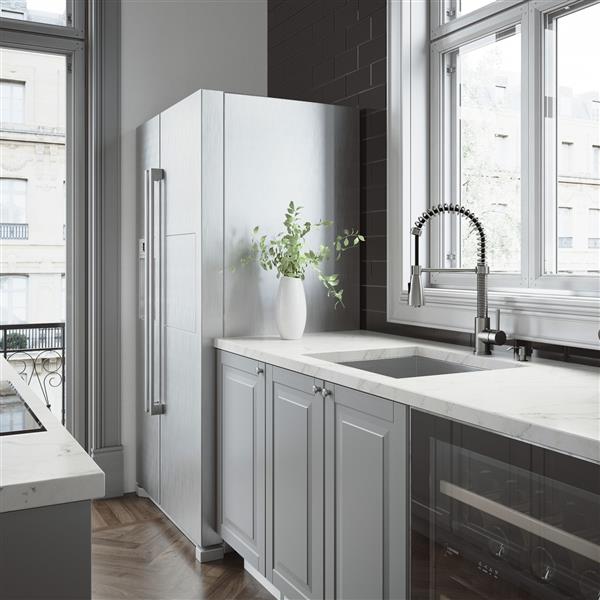 VIGO® Kitchen Sink with Faucet, Grid & Strainer - 23" X 20"