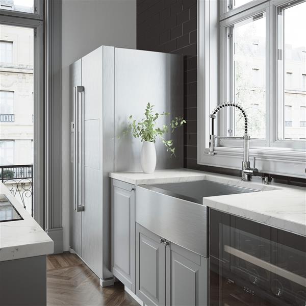 VIGO® Kitchen Sink with Faucet, Grid and Strainer -  30"