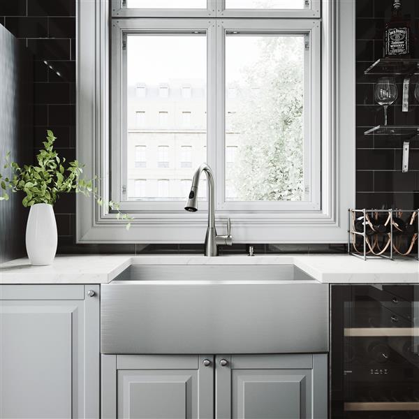 Sink Rona VIGO® Kitchen Sink with Faucet, Grid and Strainer - 30