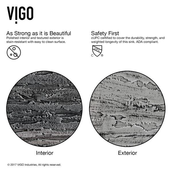 VIGO Glass&nbsp;13-in W x&nbsp;18-in L&nbsp;Titanium Rectangle Vessel Bathroom Sink with Duris Faucet and Pop-Up - Matte Black