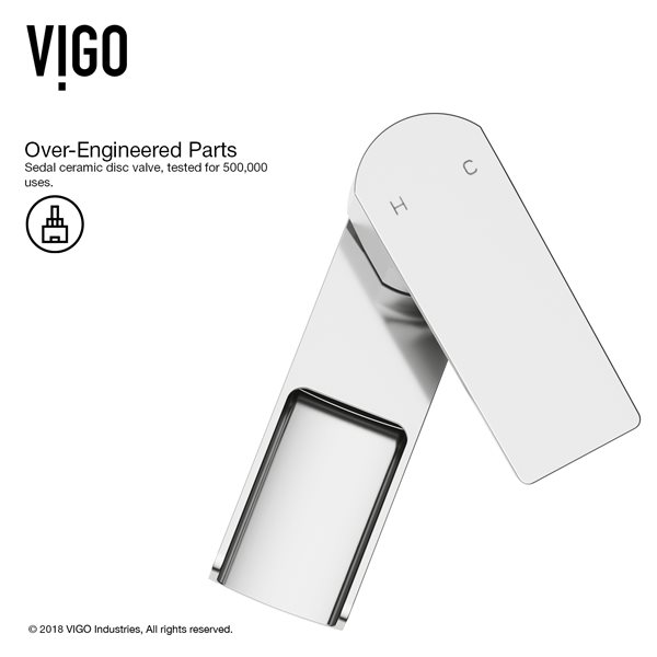 VIGO Ileana&nbsp;7-in H Single Handle One-Hole Bathroom Faucet - Chrome