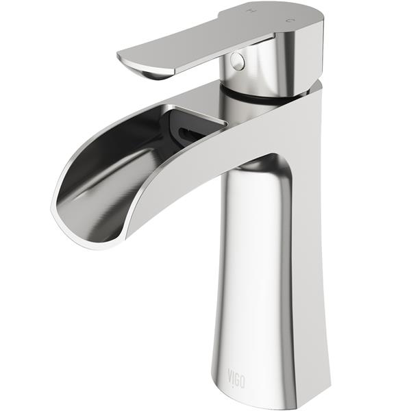 VIGO Paloma Single Hole Bathroom Faucet - Brushed Nickel