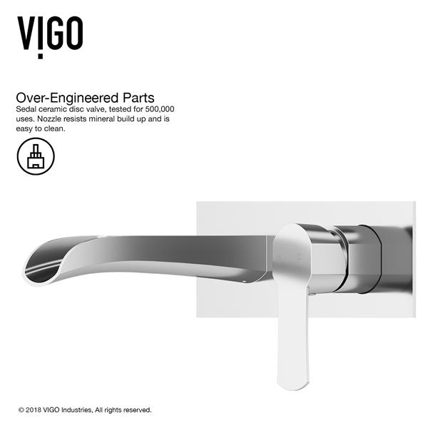 VIGO Cornelius Wall Mount Bathroom Faucet - 1 Handle