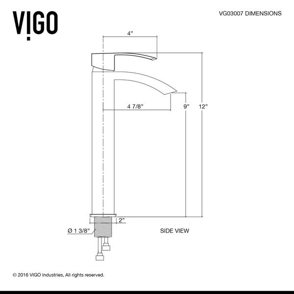 Vasque et robinet de salle de bain en verre Vigo(MD), nickel