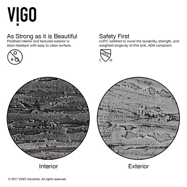 VIGO Glass&nbsp;13-in W x&nbsp;18-in L&nbsp;Titanium Rectangle Vessel Bathroom Sink with Dior Faucet and Pop-Up Drain - Brushed Nickel