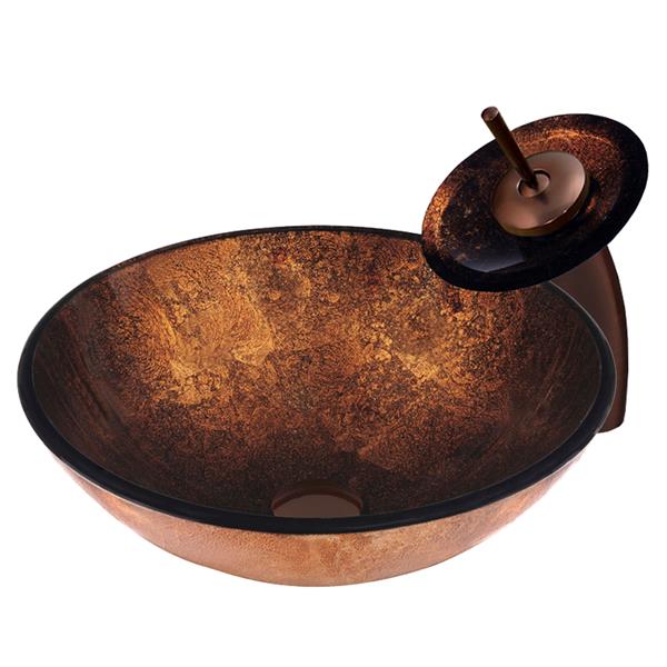 bronze vessel sinks bathroom