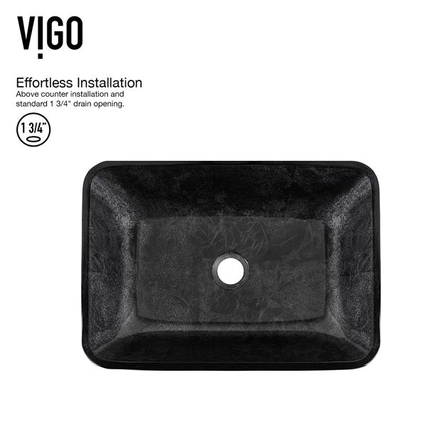 VIGO Glass Vessel Bathroom Sink - Multicoloured