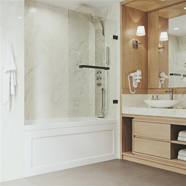 Vigo Orion Glass Bathtub Door Clear Bronze Vg6074arbcl3458
