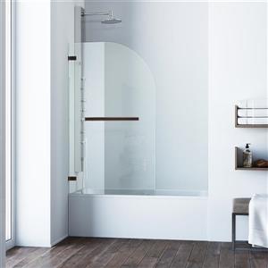 VIGO Orion Glass Bathtub Door - Clear/Bronze
