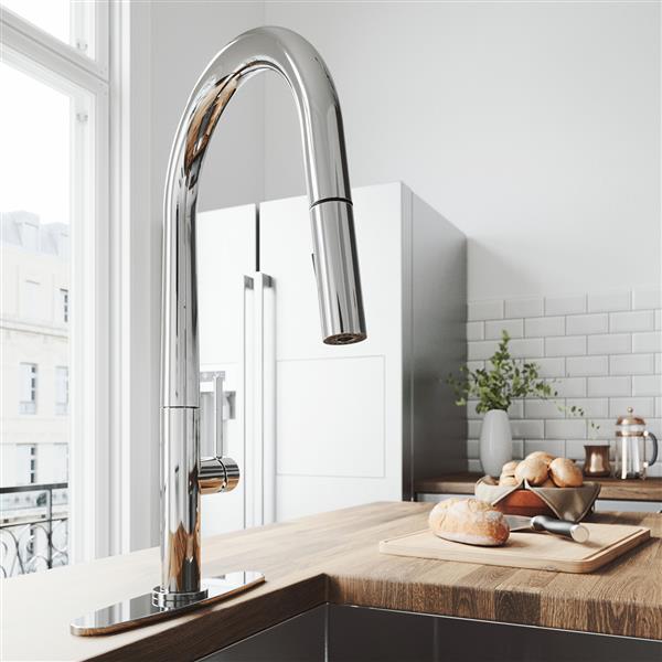 Greenwich Pull-Down Spray Kitchen Faucet - Chrome