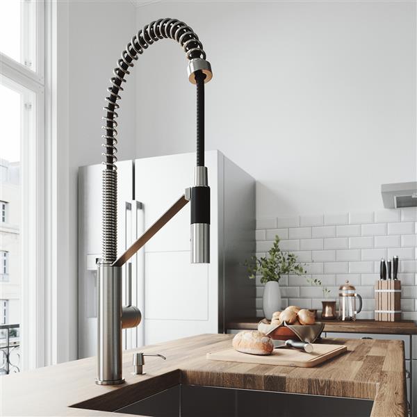 Vigo Livingston Magnetic Kitchen Faucet Stainless Steel