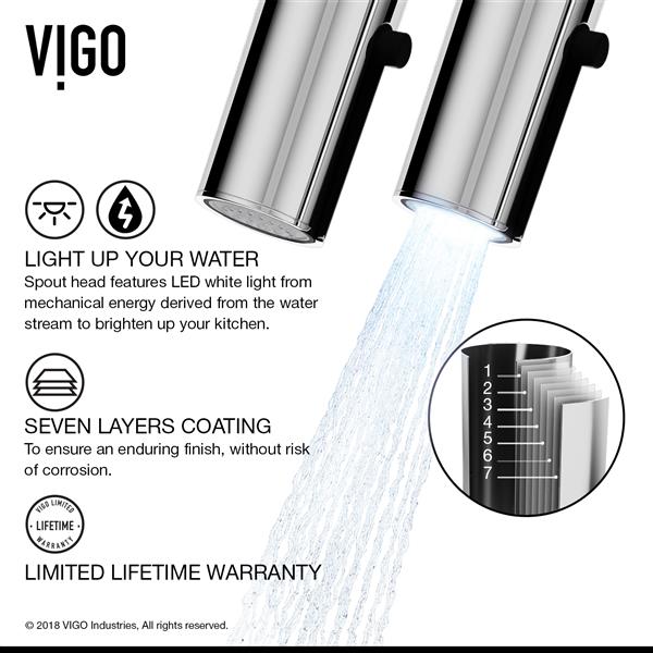 Oakhurst Led Pull-Down Kitchen Faucet - Chrome