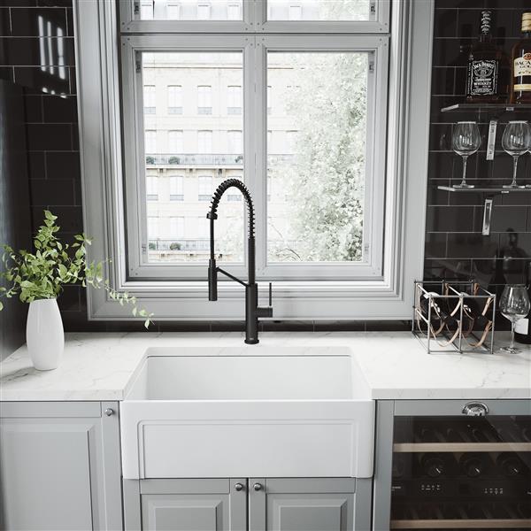 Vigo Livingston Magnetic Kitchen Faucet Matte Black Vg02027mb Rona