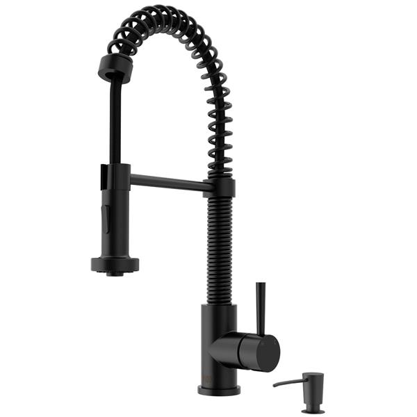 Edison Pull-Down Spray Kitchen Faucet - Matte Black