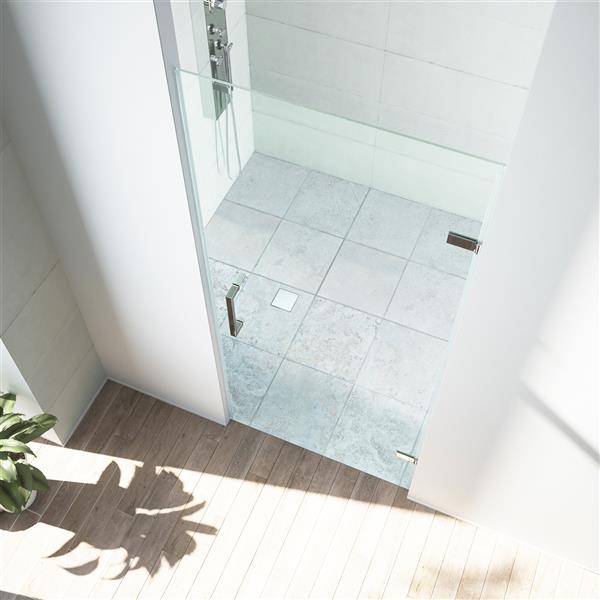 VIGO Soho Frameless Shower Door - 24-in x 22-in x 70-in - Clear Glass