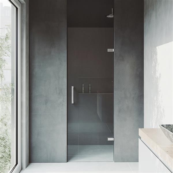 VIGO Soho Frameless Shower Door - 24-in x 22-in x 70-in - Clear Glass