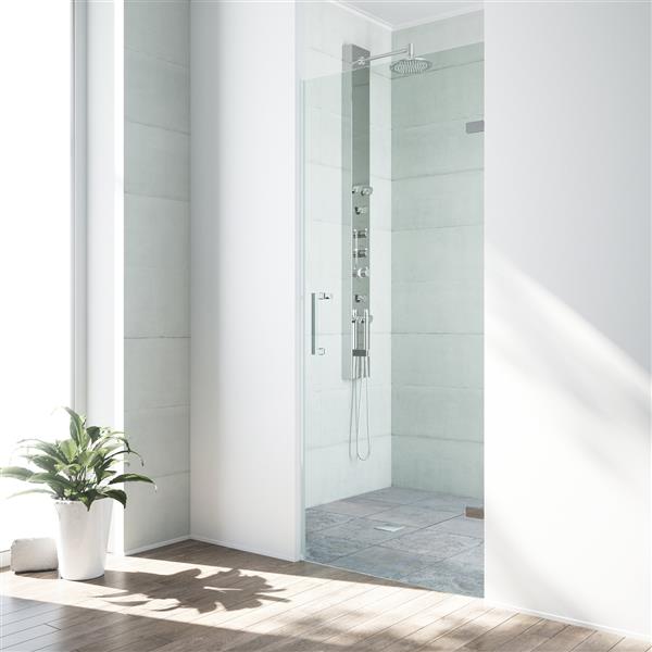 VIGO Soho Frameless Shower Door - 24-in x 22-in x 70-in - Clear Glass