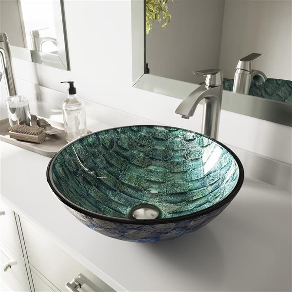 VIGO Oceania Glass Vessel Bathroom Sink - Multicoloured VG07049 | RONA