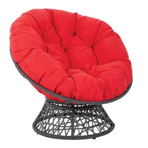 OSP Designs Papasan Fabric Lounge Chair - 1 Place - Red