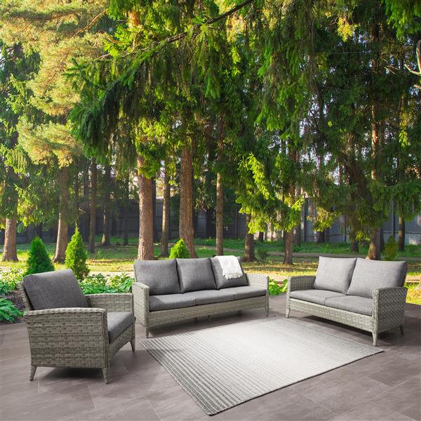 rattan conversation patio set