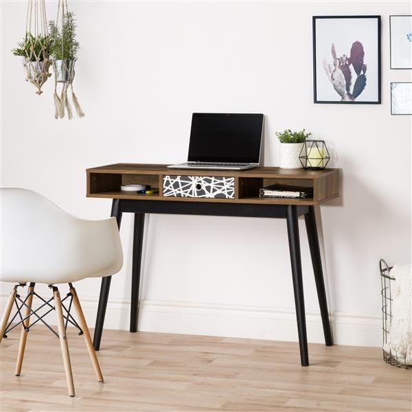 Corliving Entryway Table Or Desk With Drawer And Cubbies Lff 300 D