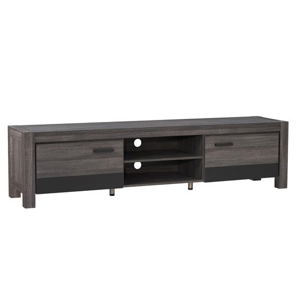 CorLiving TV Stand - Carbon Grey with Black  - TVs up to 90-in