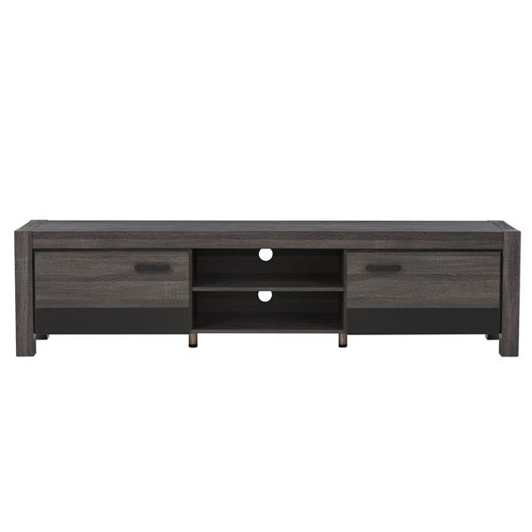 CorLiving TV Stand - Carbon Grey with Black  - TVs up to 90-in
