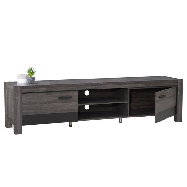 CorLiving TV Stand - Carbon Grey with Black  - TVs up to 90-in
