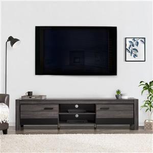 CorLiving TV Stand - Carbon Grey with Black  - TVs up to 90-in