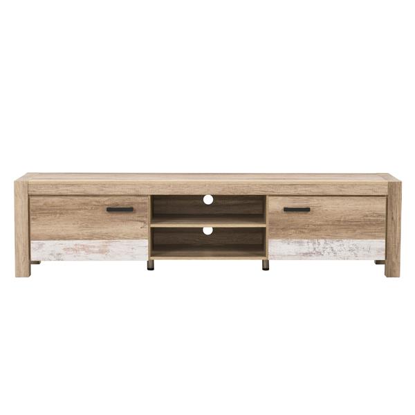 CorLiving TV Stand - Warm Beige with White - TVs up to 90-in