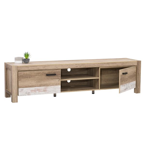 CorLiving TV Stand - Warm Beige with White - TVs up to 90-in