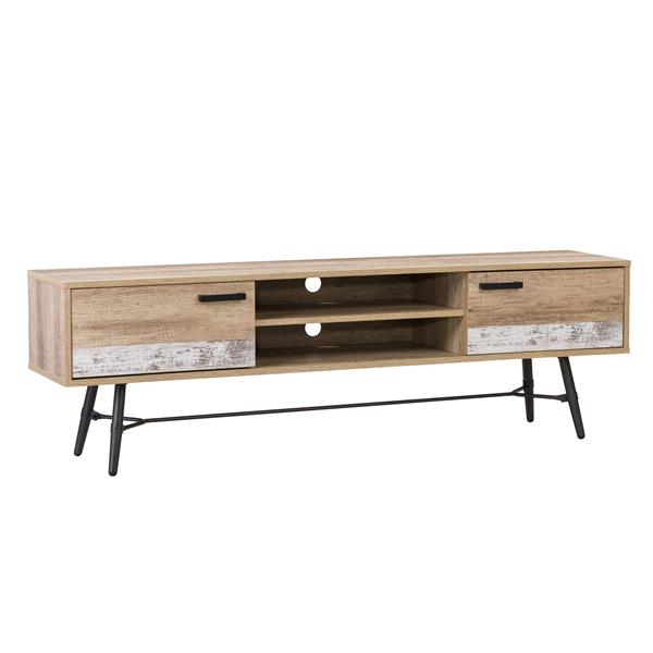 CorLiving TV Stand - Warm Beige with White - TVs up to 80-in