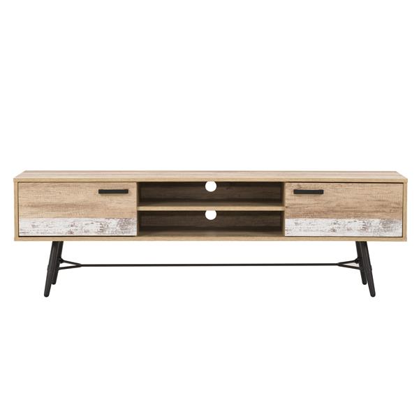 CorLiving TV Stand - Warm Beige with White - TVs up to 80-in