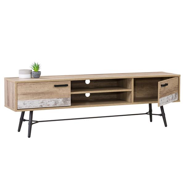 CorLiving TV Stand - Warm Beige with White - TVs up to 80-in