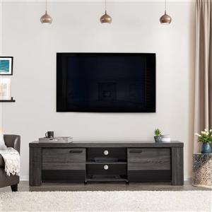 CorLiving TV Stand - Carbon Grey with Black - TVs up to 80"