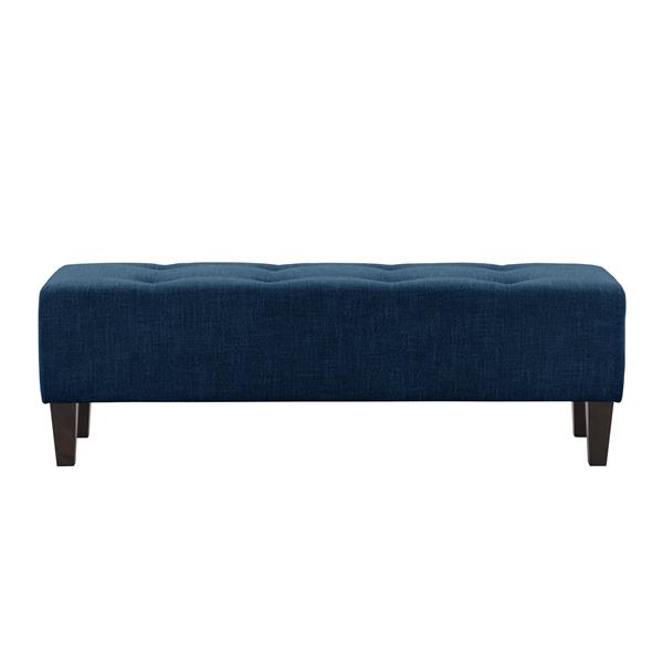 CorLiving Tufted Accent Bench - Navy Blue Fabric - 52-in