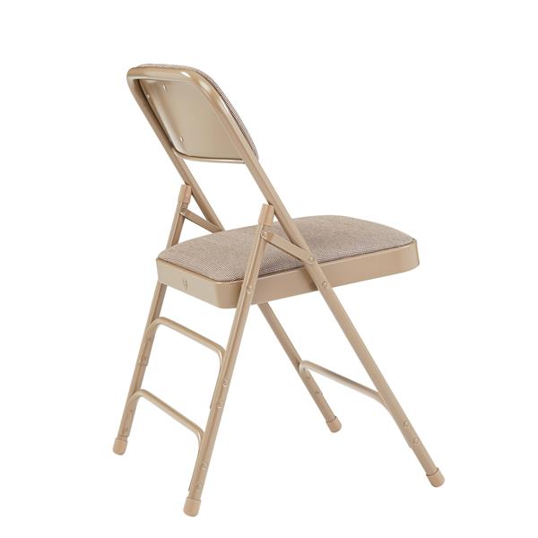 National Public Seating Fabric Padded Folding Chair - 2300 Series - Beige - 4-Pack