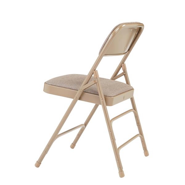 National Public Seating Fabric Padded Folding Chair - 2300 Series - Beige - 4-Pack