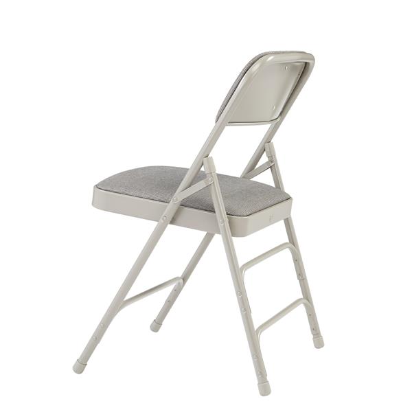 National Public Seating Fabric Padded Folding Chair - 2300 Series - Grey - 4-Pack