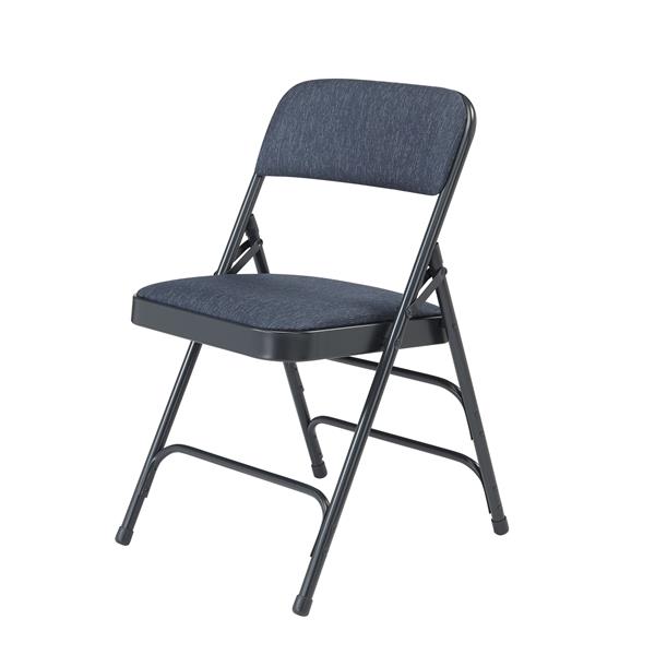 National Public Seating Fabric Padded Folding Chair - 2300 Series - Blue - 4-Pack