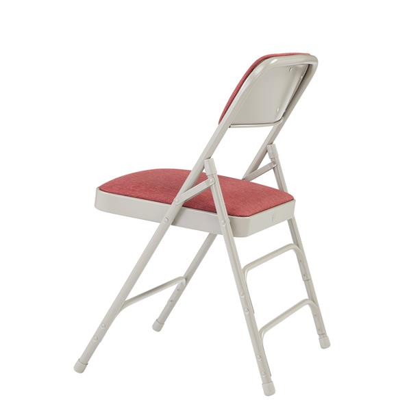 National Public Seating Fabric Padded Folding Chair - 2300 Series - Wine - 4-Pack