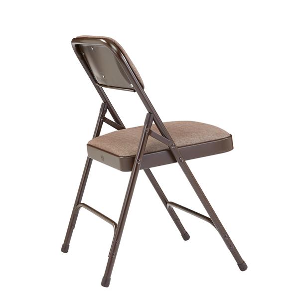 National Public Seating Fabric Padded Folding Chair - 2200 Series - Walnut - 4-Pack