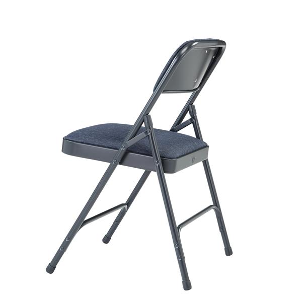 National Public Seating Fabric Padded Folding Chair - 2200 Series - Blue - 4-Pack