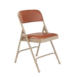 National Public Seating 1200 Series Vinyl Padded Folding Chair - Brown - 4-Pack