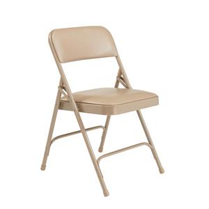 National Public Seating 1200 Series Vinyl Padded Folding Chair - Grey - 4-Pack